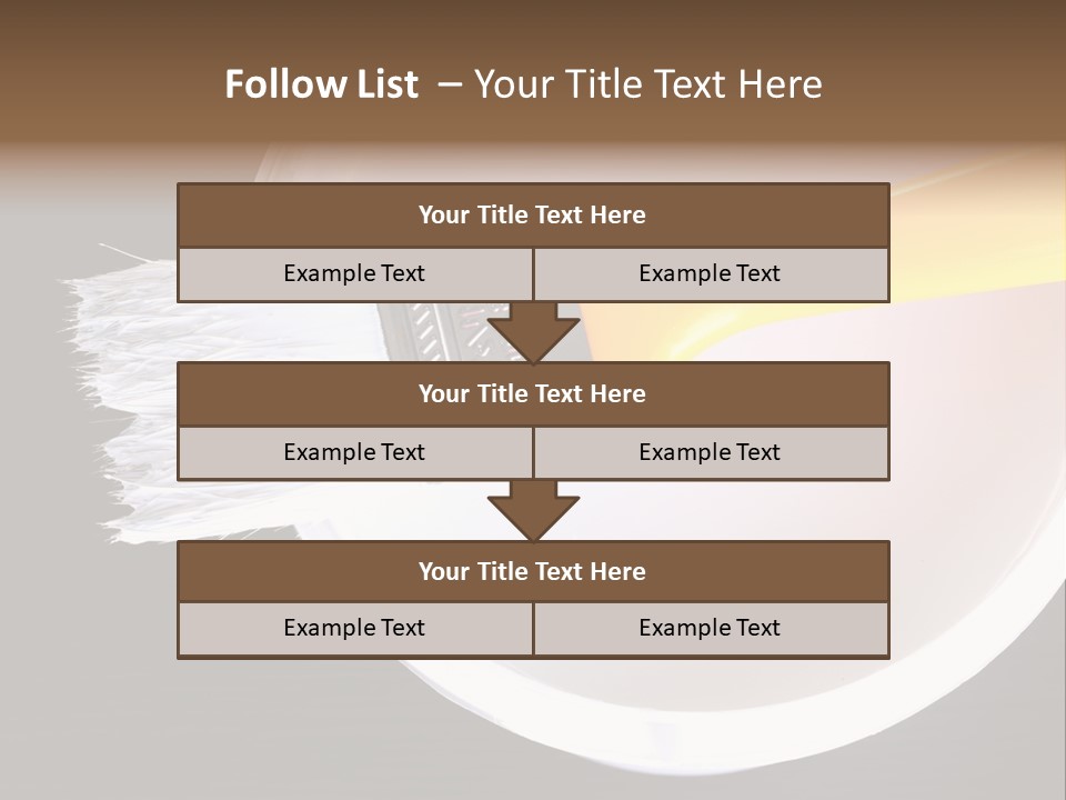 A Yellow Paintbrush On A White Plate PowerPoint Template