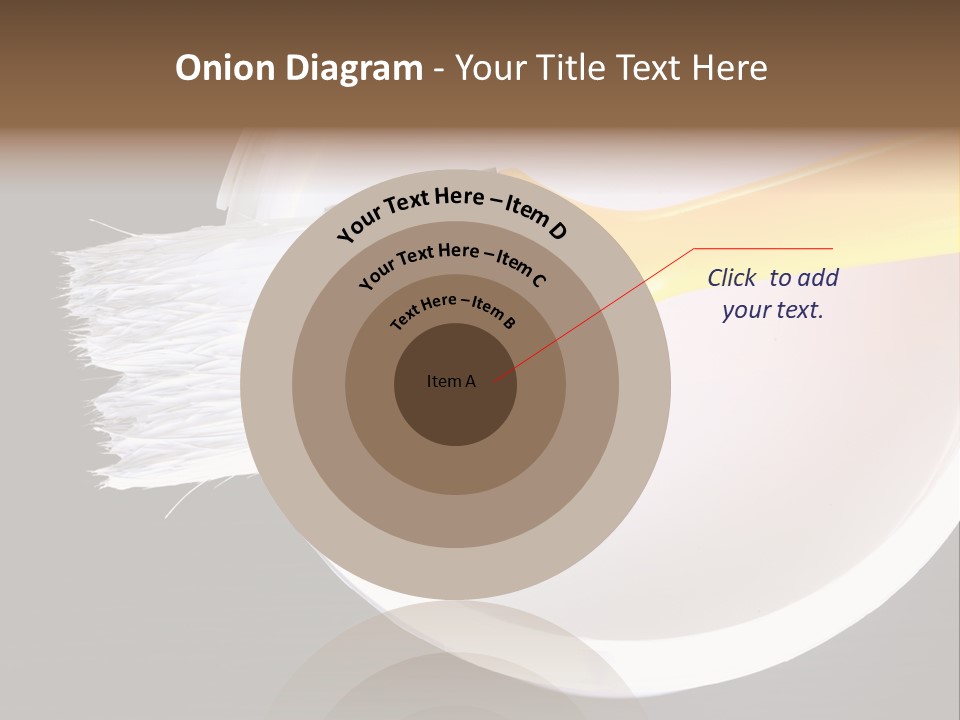 A Yellow Paintbrush On A White Plate PowerPoint Template