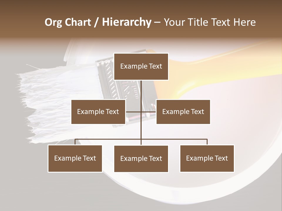 A Yellow Paintbrush On A White Plate PowerPoint Template