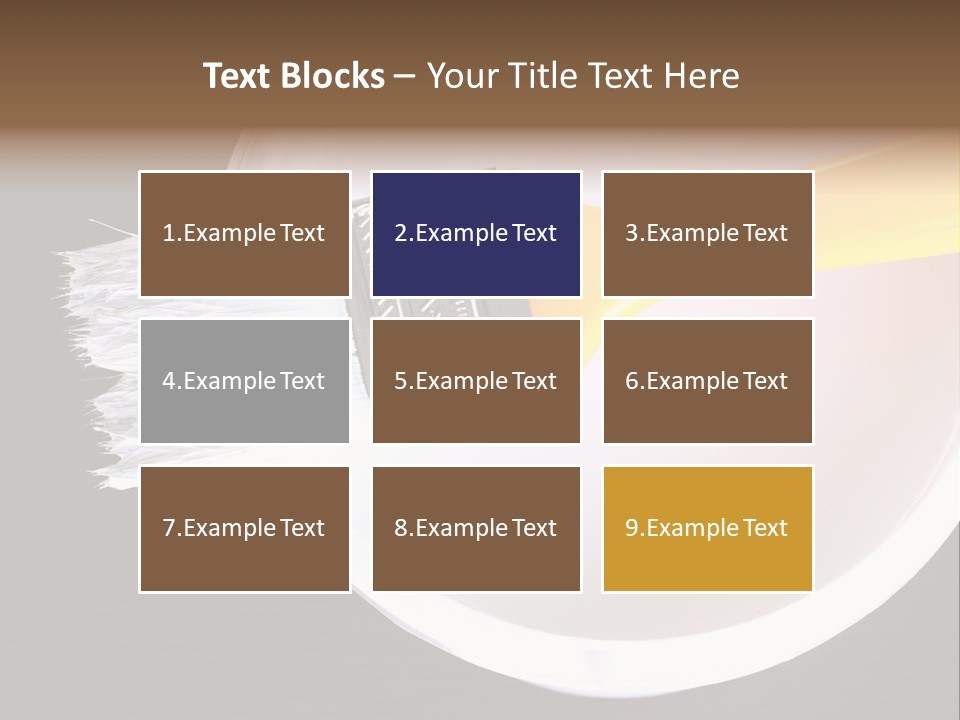 A Yellow Paintbrush On A White Plate PowerPoint Template