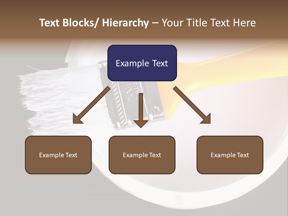 A Yellow Paintbrush On A White Plate PowerPoint Template