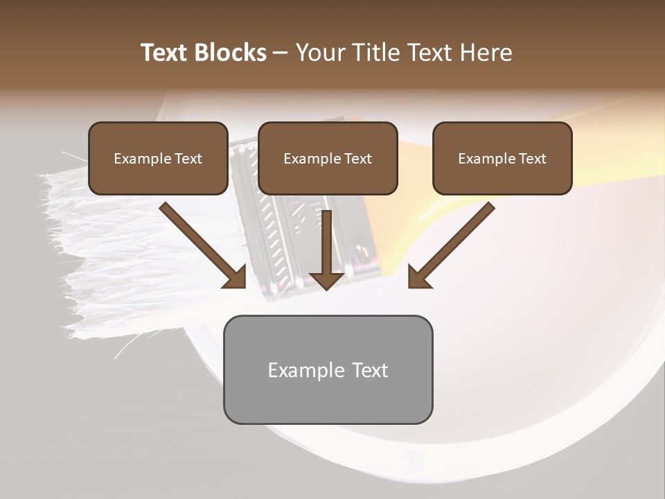 A Yellow Paintbrush On A White Plate PowerPoint Template