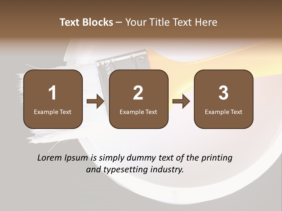 A Yellow Paintbrush On A White Plate PowerPoint Template