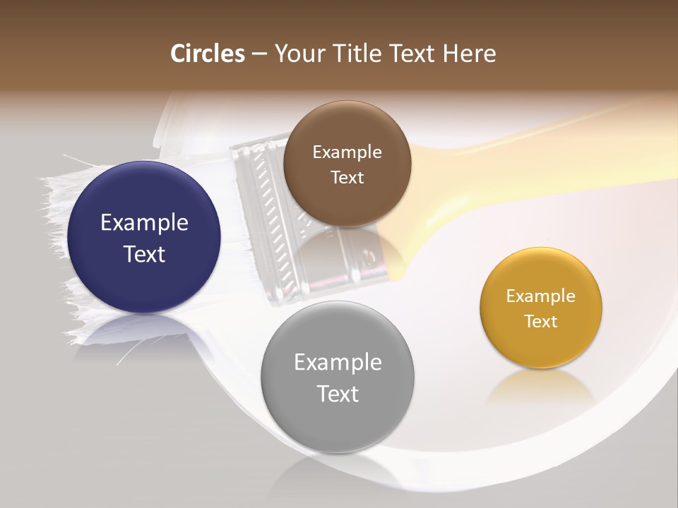 A Yellow Paintbrush On A White Plate PowerPoint Template