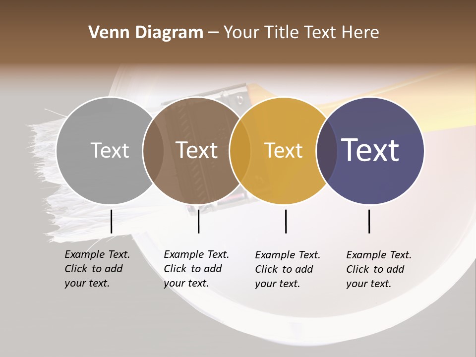 A Yellow Paintbrush On A White Plate PowerPoint Template