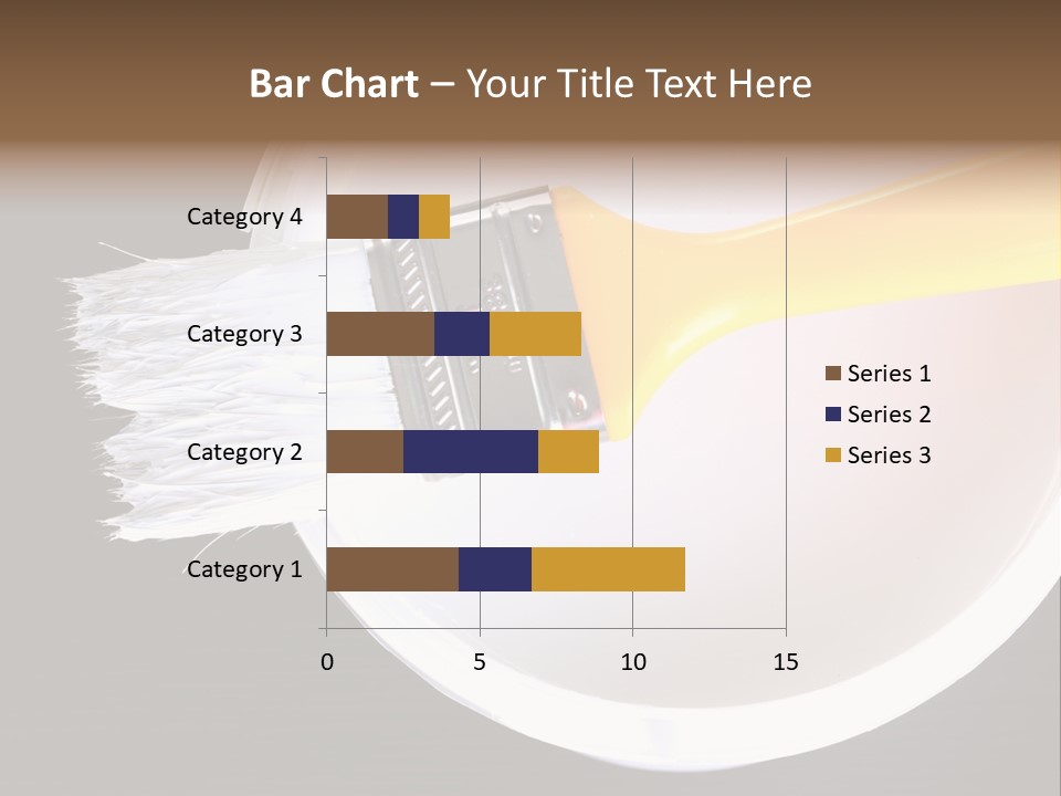 A Yellow Paintbrush On A White Plate PowerPoint Template