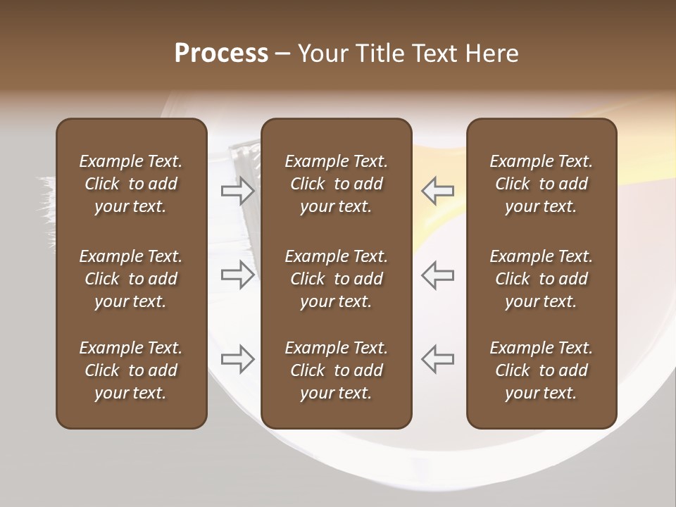 A Yellow Paintbrush On A White Plate PowerPoint Template