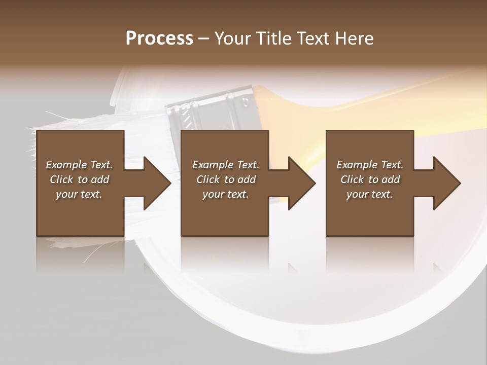 A Yellow Paintbrush On A White Plate PowerPoint Template