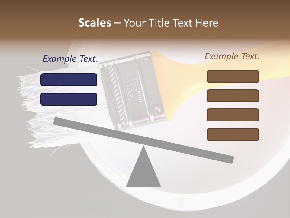 A Yellow Paintbrush On A White Plate PowerPoint Template