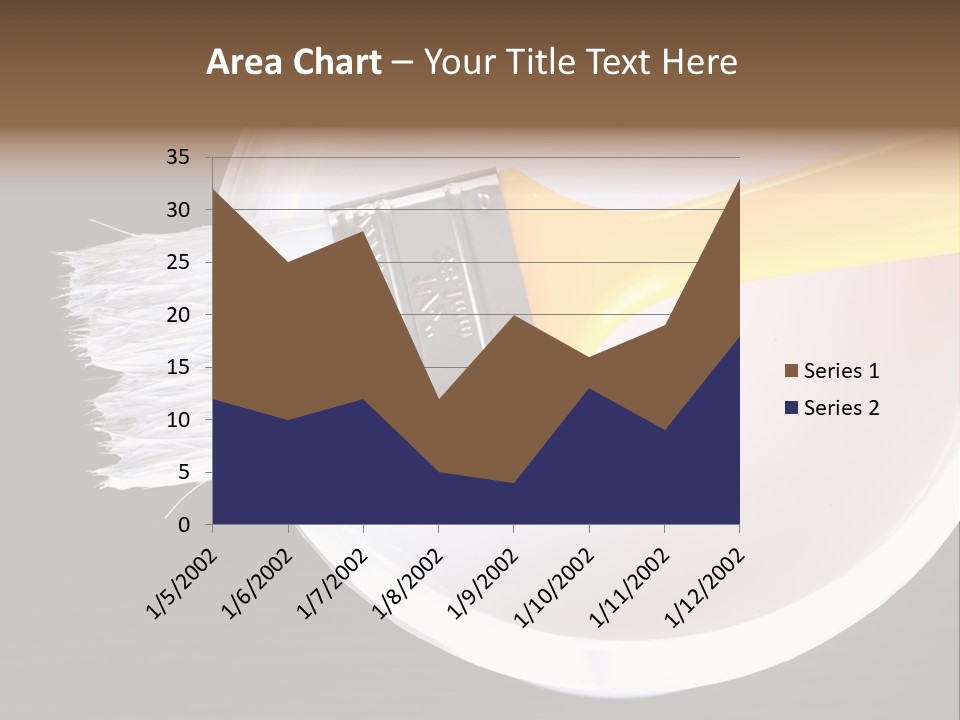 A Yellow Paintbrush On A White Plate PowerPoint Template
