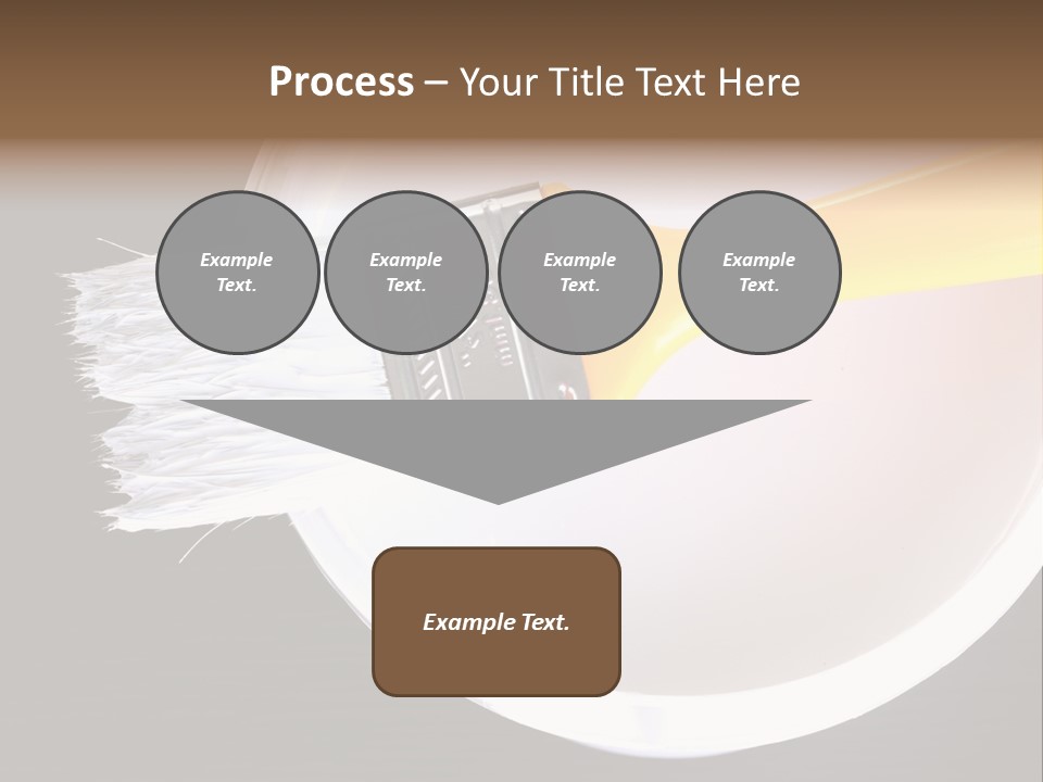 A Yellow Paintbrush On A White Plate PowerPoint Template