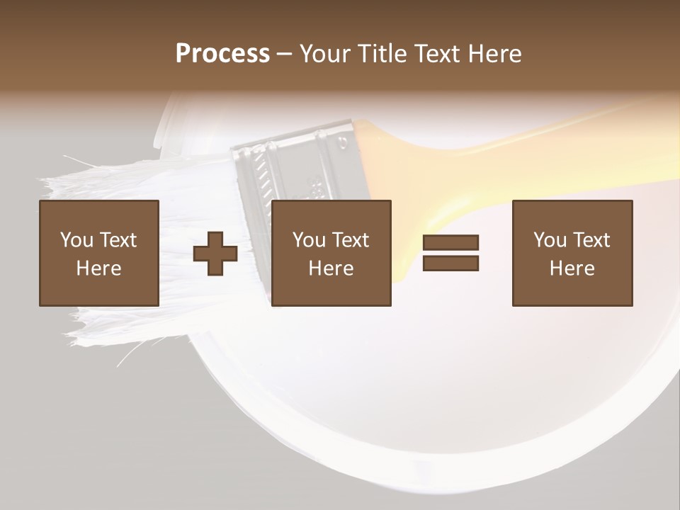 A Yellow Paintbrush On A White Plate PowerPoint Template