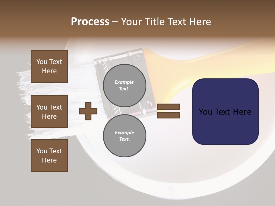 A Yellow Paintbrush On A White Plate PowerPoint Template