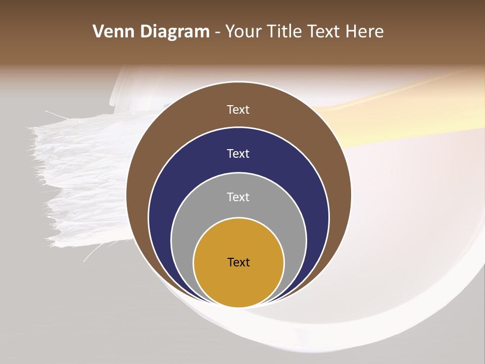 A Yellow Paintbrush On A White Plate PowerPoint Template