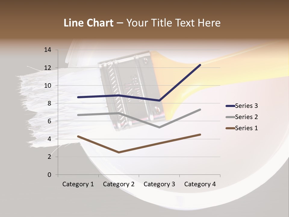A Yellow Paintbrush On A White Plate PowerPoint Template