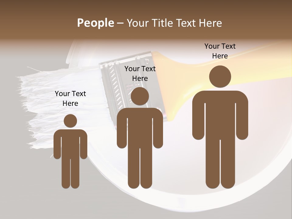 A Yellow Paintbrush On A White Plate PowerPoint Template