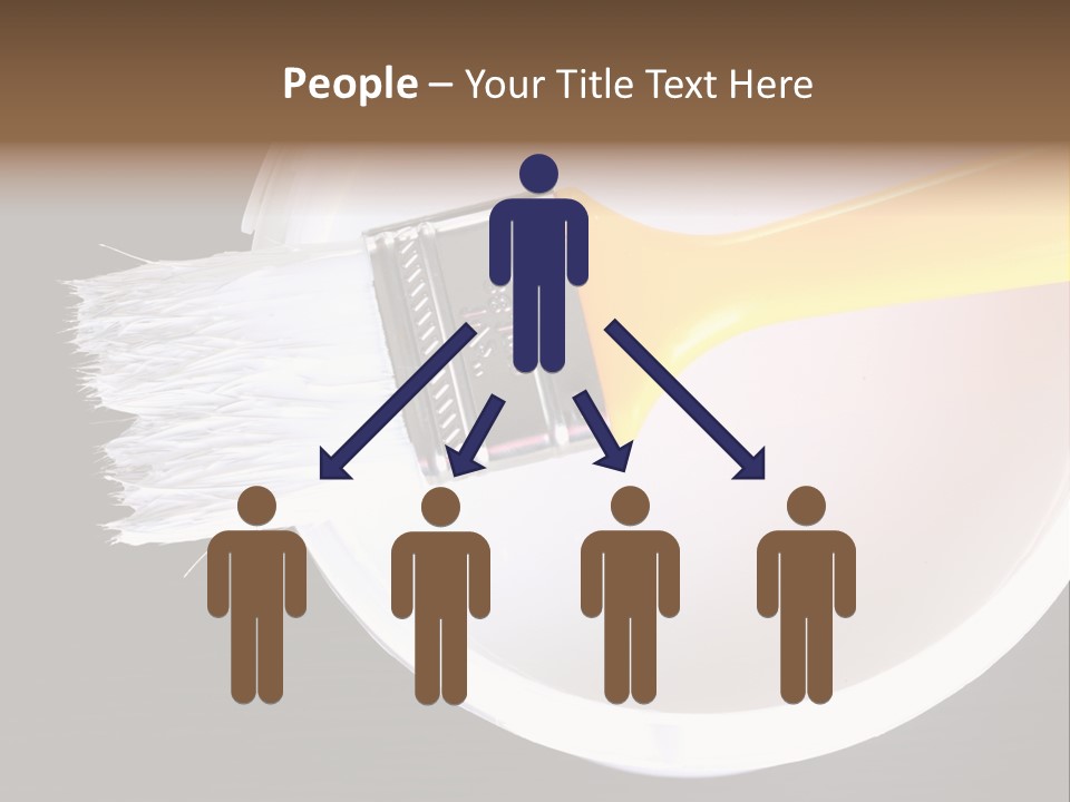 A Yellow Paintbrush On A White Plate PowerPoint Template