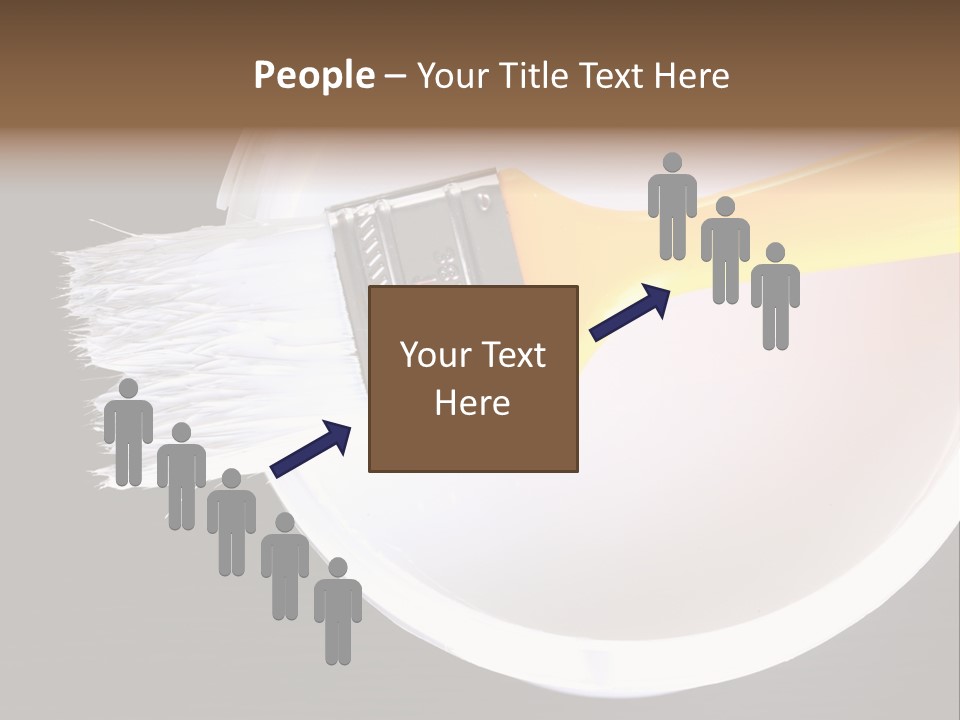 A Yellow Paintbrush On A White Plate PowerPoint Template