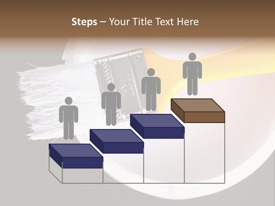 A Yellow Paintbrush On A White Plate PowerPoint Template