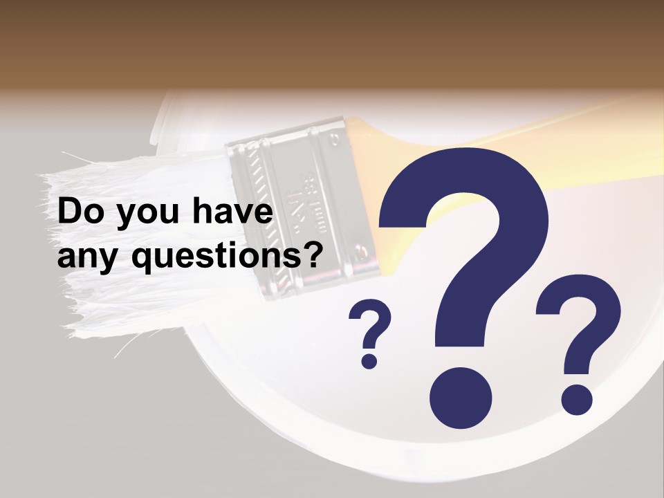 A Yellow Paintbrush On A White Plate PowerPoint Template