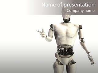 Isolated Robotics Metal PowerPoint Template