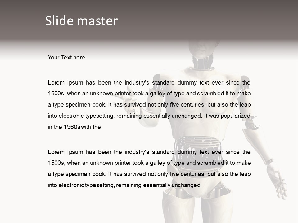 Isolated Robotics Metal PowerPoint Template