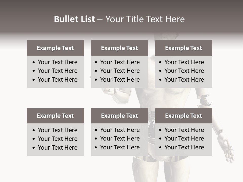 Isolated Robotics Metal PowerPoint Template