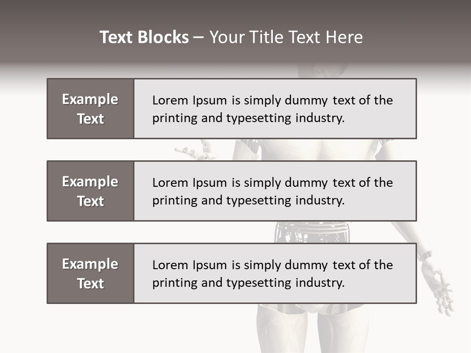 Isolated Robotics Metal PowerPoint Template