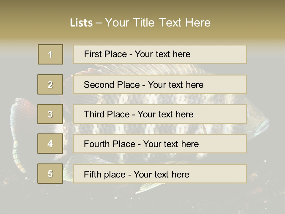 Black Fish Swim PowerPoint Template
