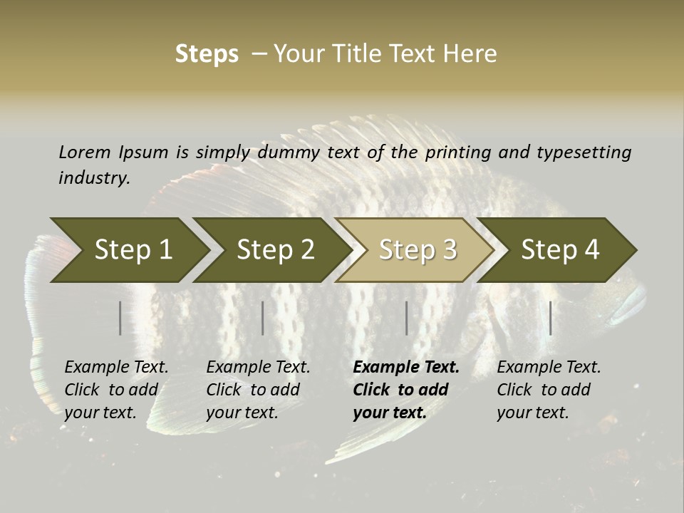 Black Fish Swim PowerPoint Template