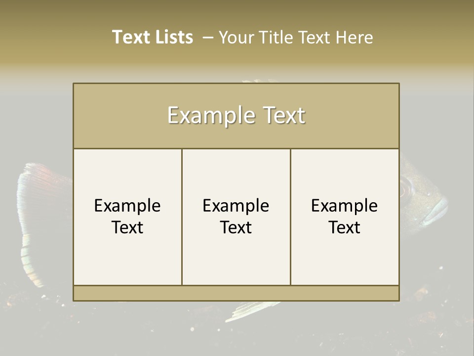 Black Fish Swim PowerPoint Template