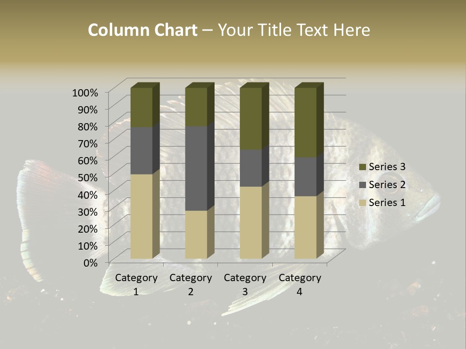 Black Fish Swim PowerPoint Template