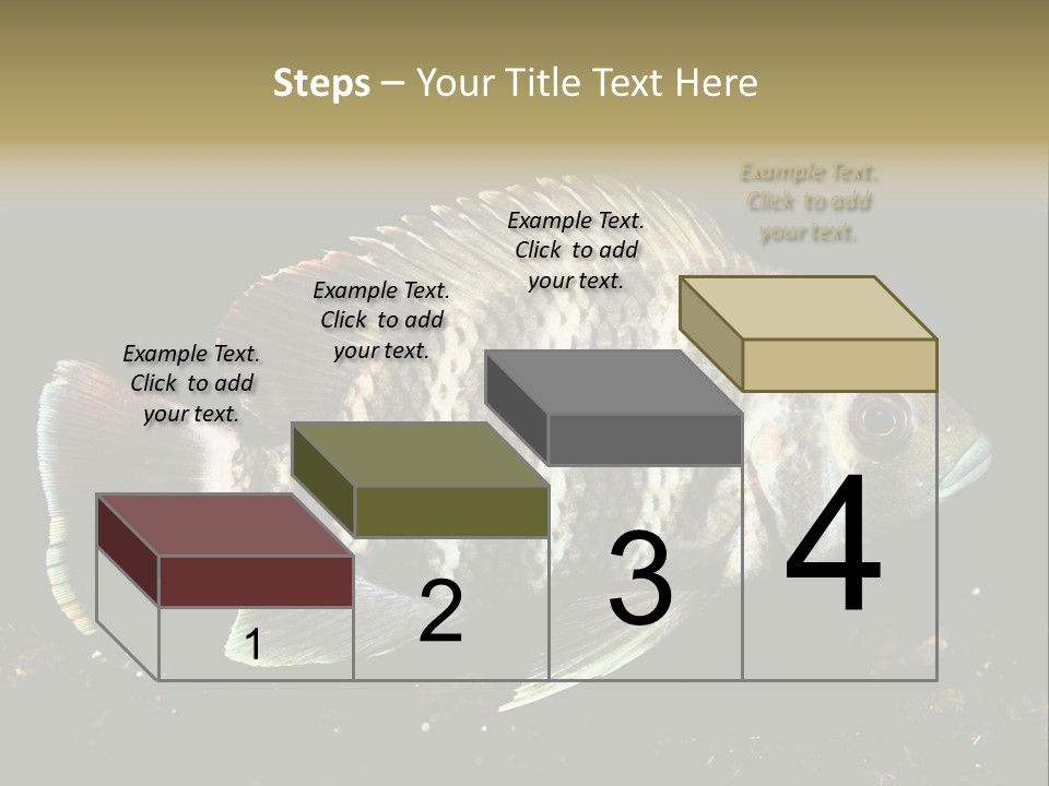 Black Fish Swim PowerPoint Template