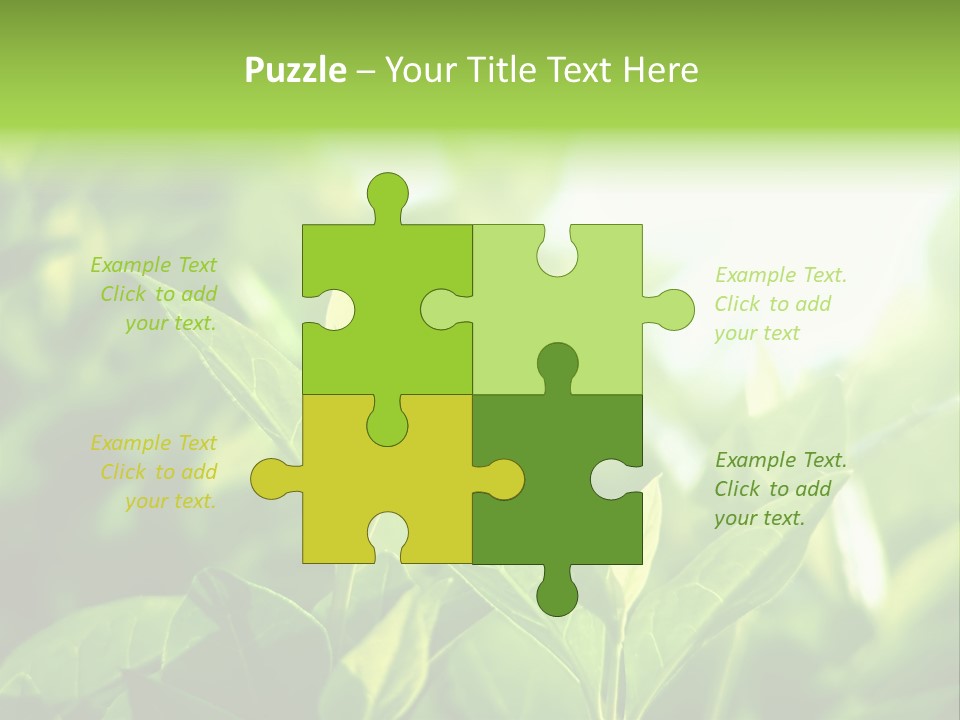 A Green Leafy Plant Is Shown In This Powerpoint Presentation PowerPoint Template