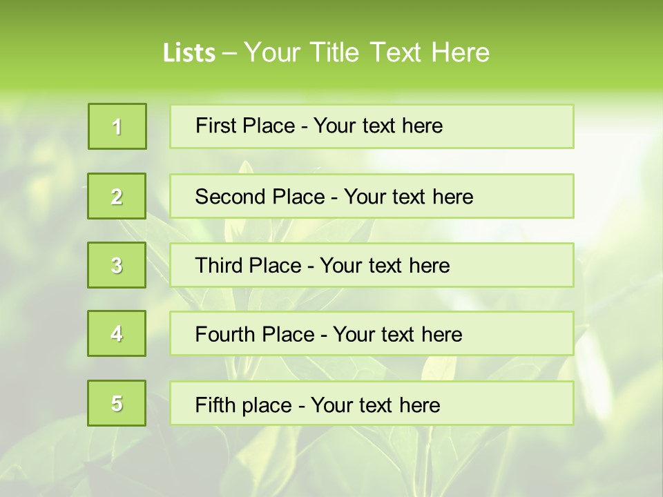 A Green Leafy Plant Is Shown In This Powerpoint Presentation PowerPoint Template