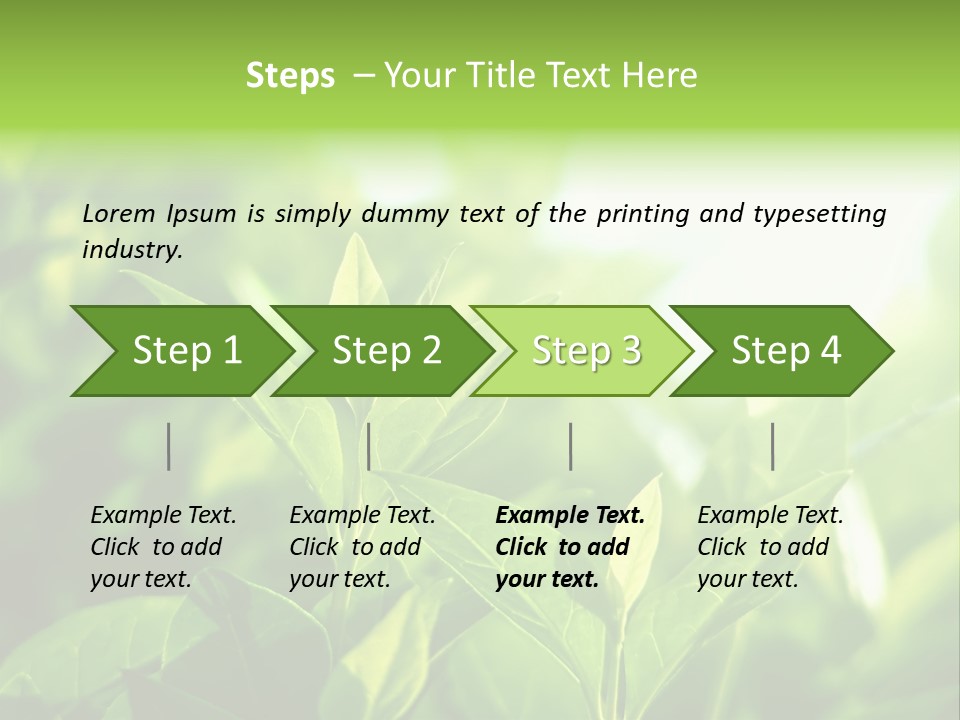 A Green Leafy Plant Is Shown In This Powerpoint Presentation PowerPoint Template