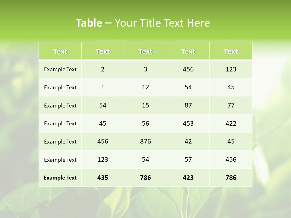 A Green Leafy Plant Is Shown In This Powerpoint Presentation PowerPoint Template