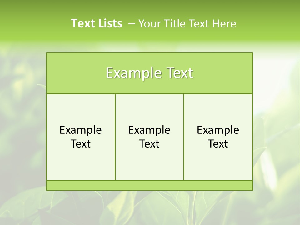 A Green Leafy Plant Is Shown In This Powerpoint Presentation PowerPoint Template