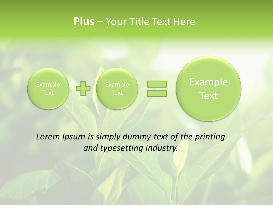 A Green Leafy Plant Is Shown In This Powerpoint Presentation PowerPoint Template