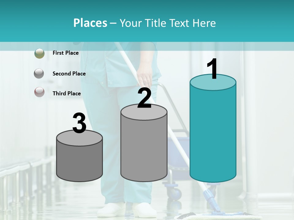 Lady Cleaner Clinic PowerPoint Template