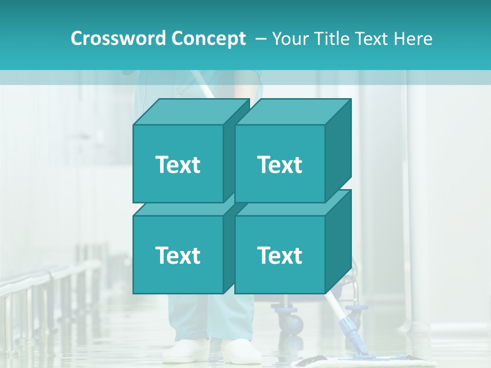 Lady Cleaner Clinic PowerPoint Template