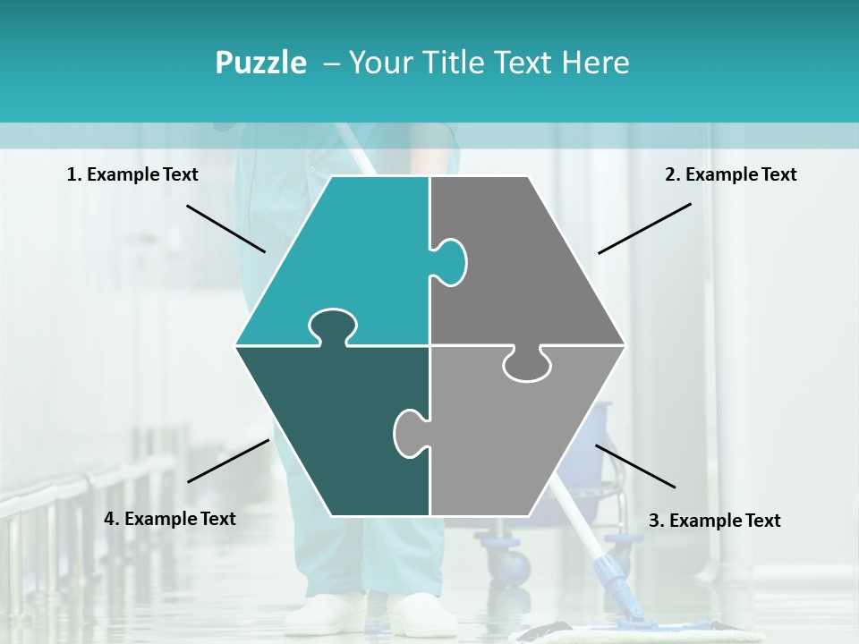 Lady Cleaner Clinic PowerPoint Template