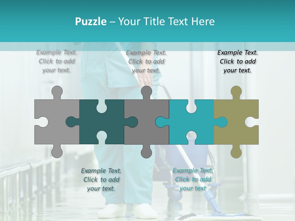 Lady Cleaner Clinic PowerPoint Template
