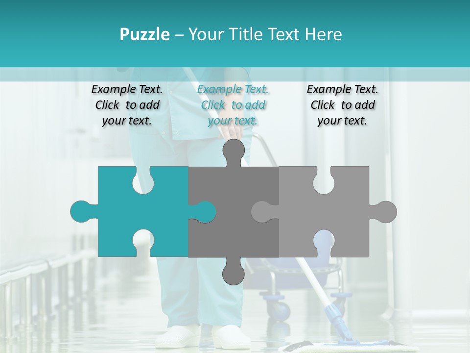 Lady Cleaner Clinic PowerPoint Template