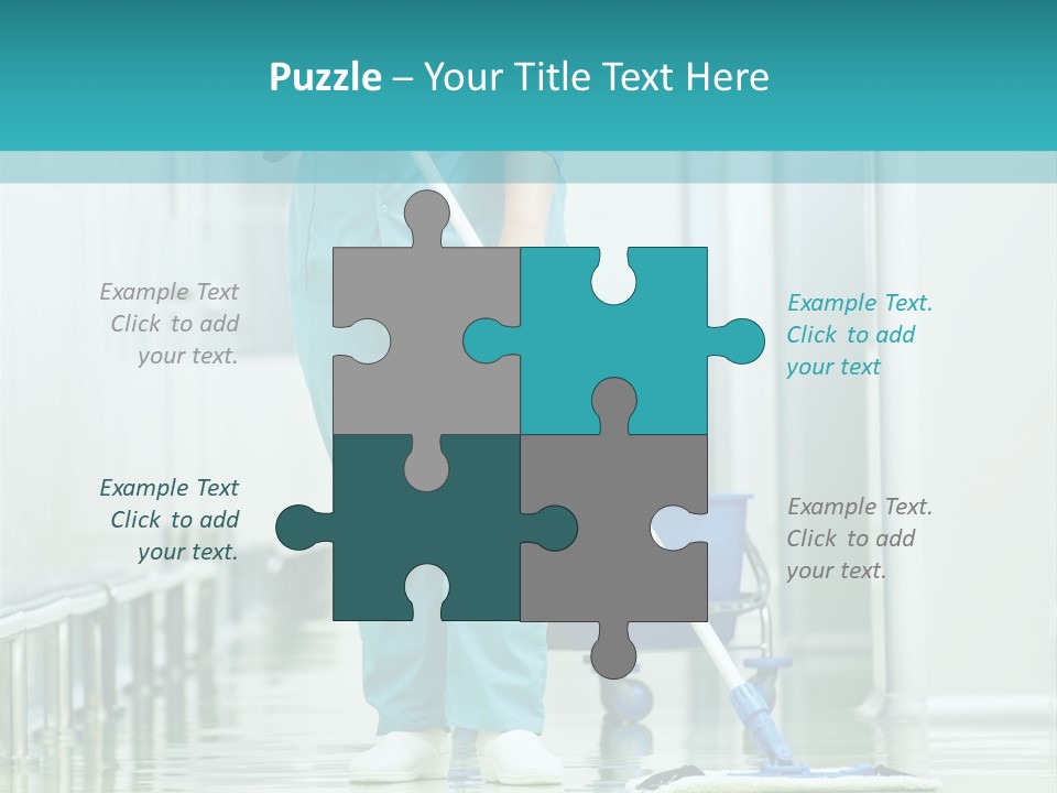 Lady Cleaner Clinic PowerPoint Template