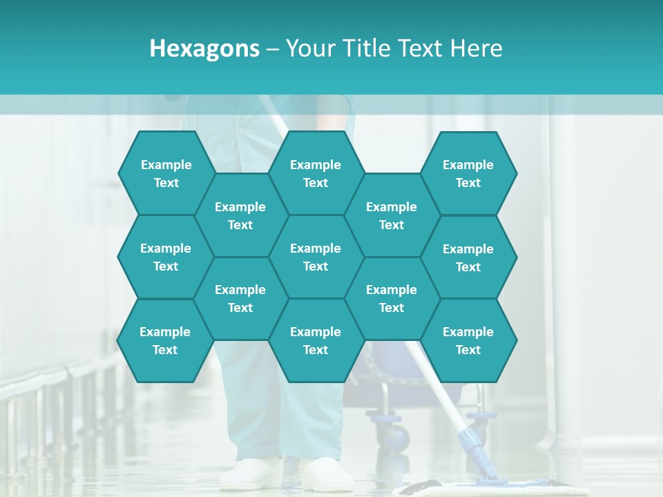 Lady Cleaner Clinic PowerPoint Template