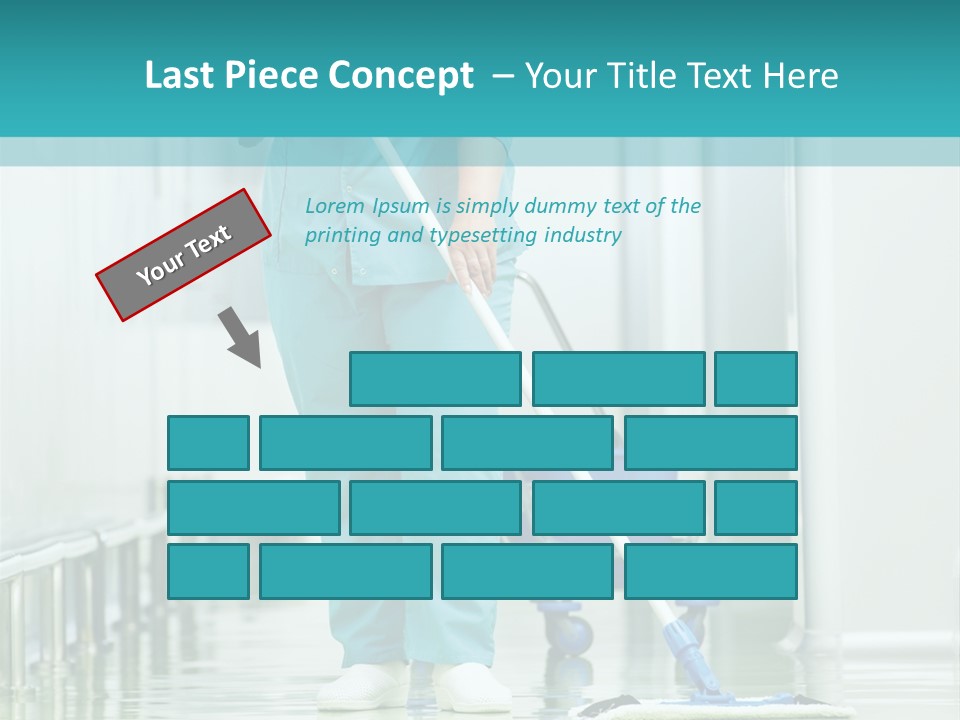 Lady Cleaner Clinic PowerPoint Template