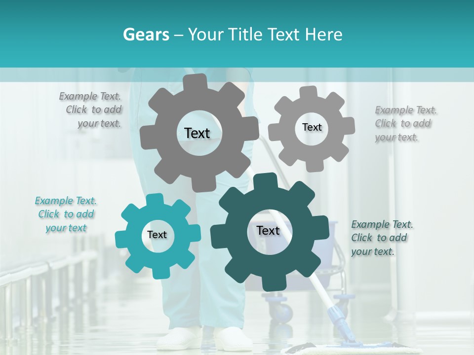 Lady Cleaner Clinic PowerPoint Template