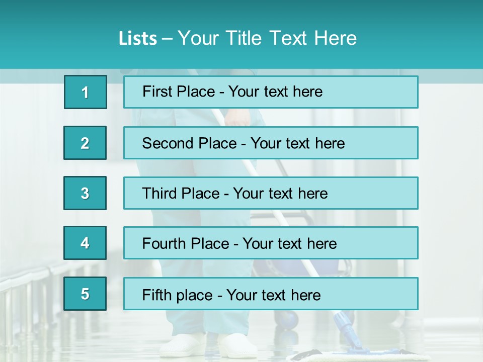 Lady Cleaner Clinic PowerPoint Template