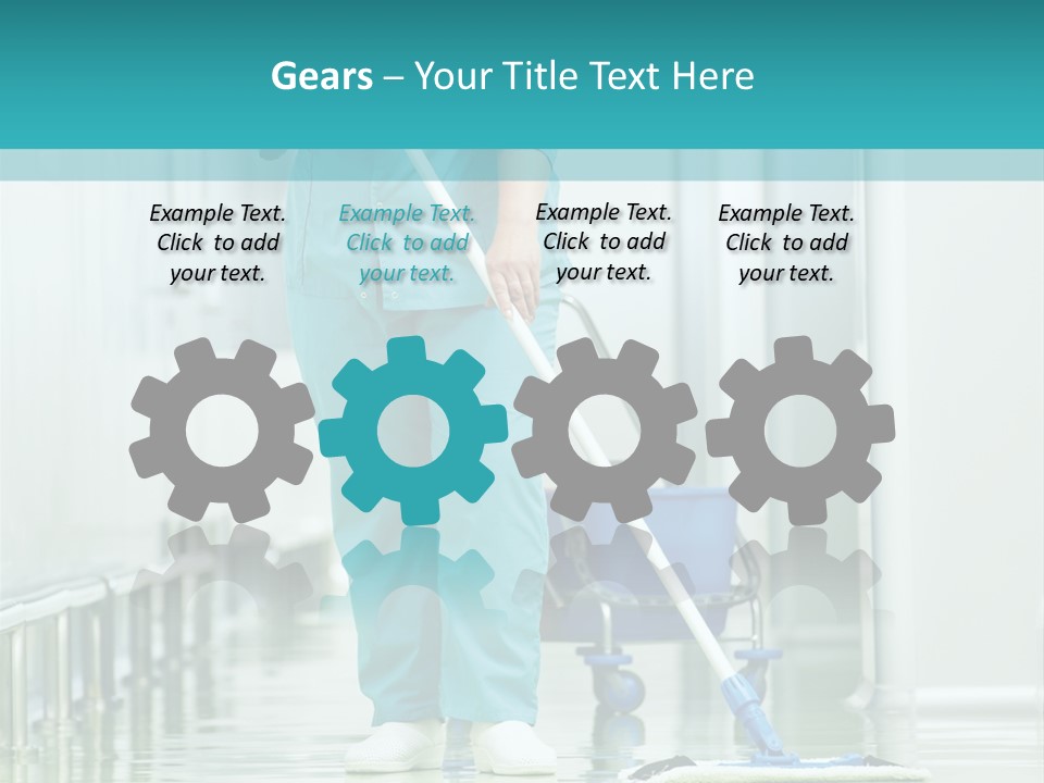 Lady Cleaner Clinic PowerPoint Template